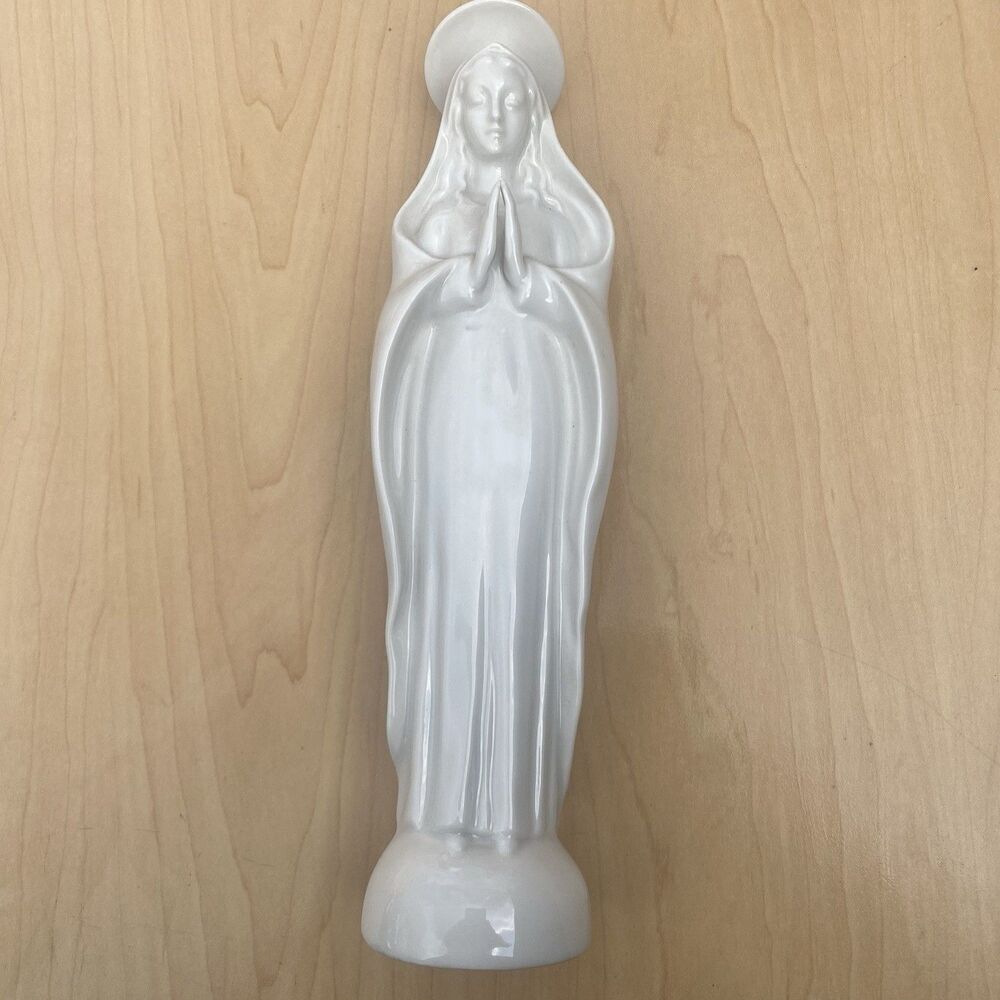 Germany Dresden Porcelain Mother Virgin Mary Madonna Praying Angel Halo VTG